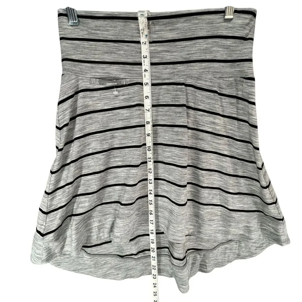 Icebreaker Gray and Black Striped Mini Skirt - Picture 8 of 11
